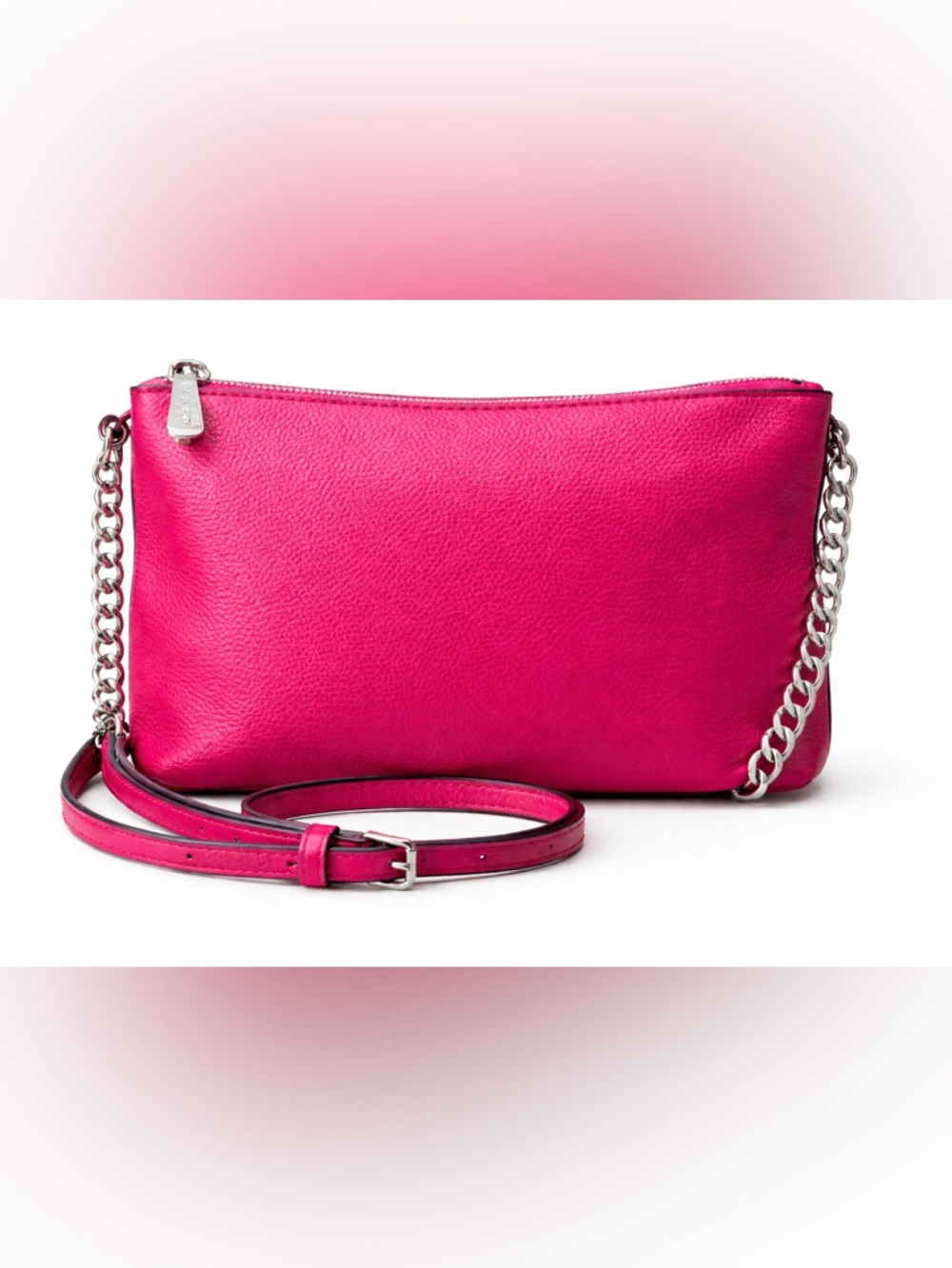 Michael Kors Hot Pink Pebbled Leather Crossbody Shoulder Bag, Pillow and Dustbag